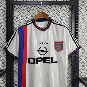 Camisa Bayern de Munique Away 1996/98 - Adidas Retrô Masculina - Branca/Vermelha