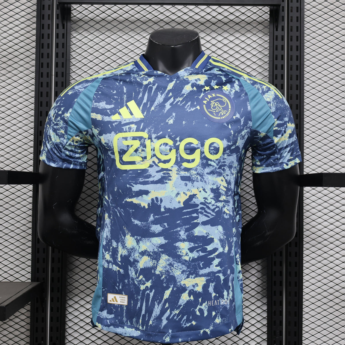 Camisa Ajax Away 2024/25 - Adidas Jogador Masculina - Azul/Amarela