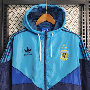 Jaqueta Corta Vento Argentina 2023/24 - Adidas - Azul