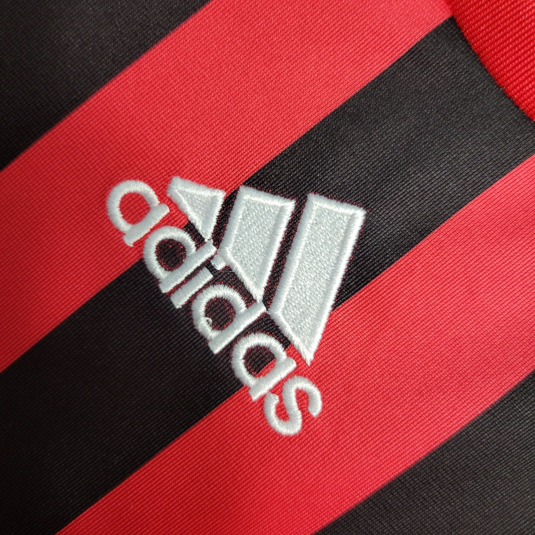 Camisa AC Milan Manga Longa Home 2007/08 - Adidas Retrô Masculina - Vermelha/Preta