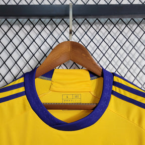 Camisa Boca Juniors Away 2023/24 - Adidas Torcedor Masculina - Amarela/Azul