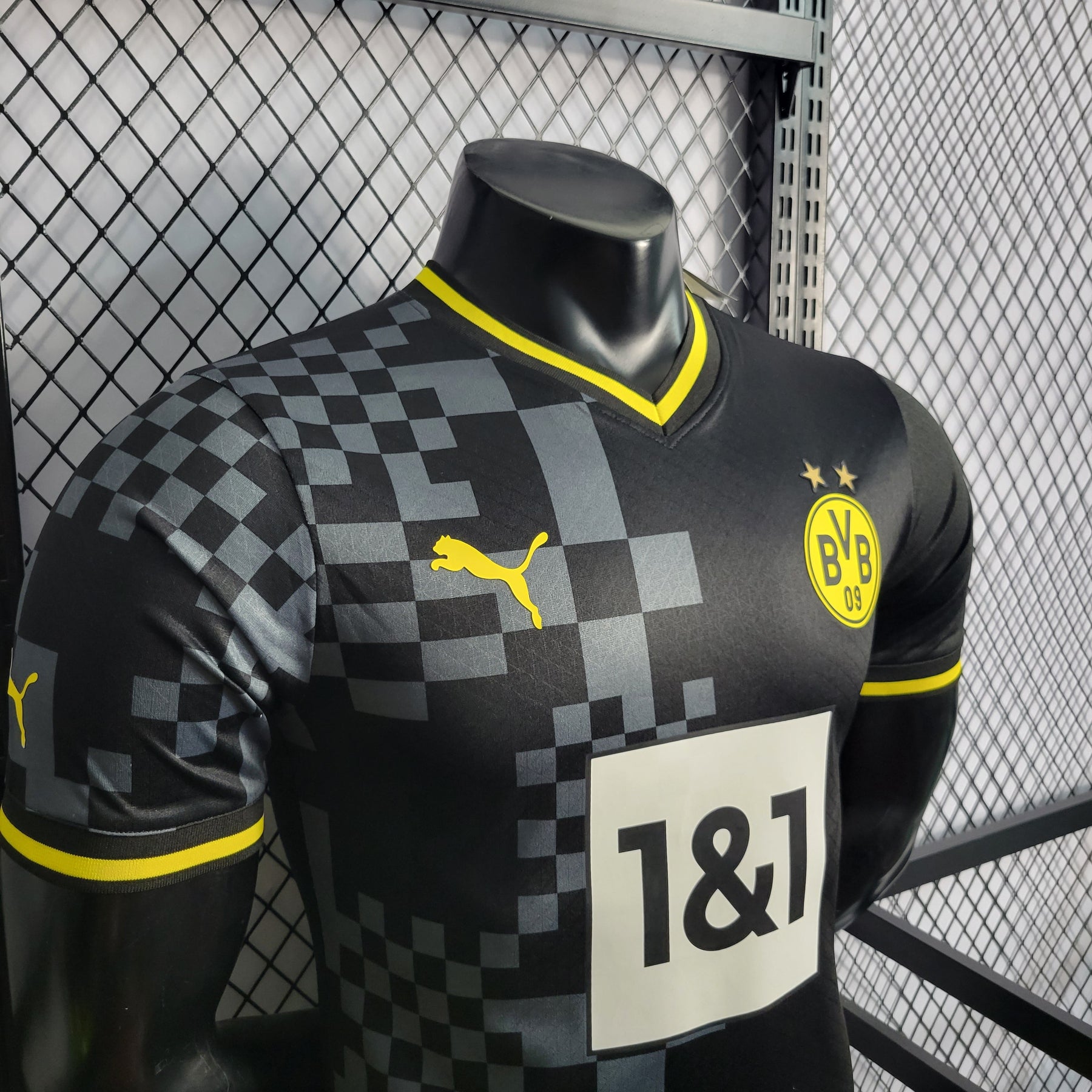 Camisa Borussia Dortmund Away 2022/23 - Puma Jogador Masculina - Preta/Amarela