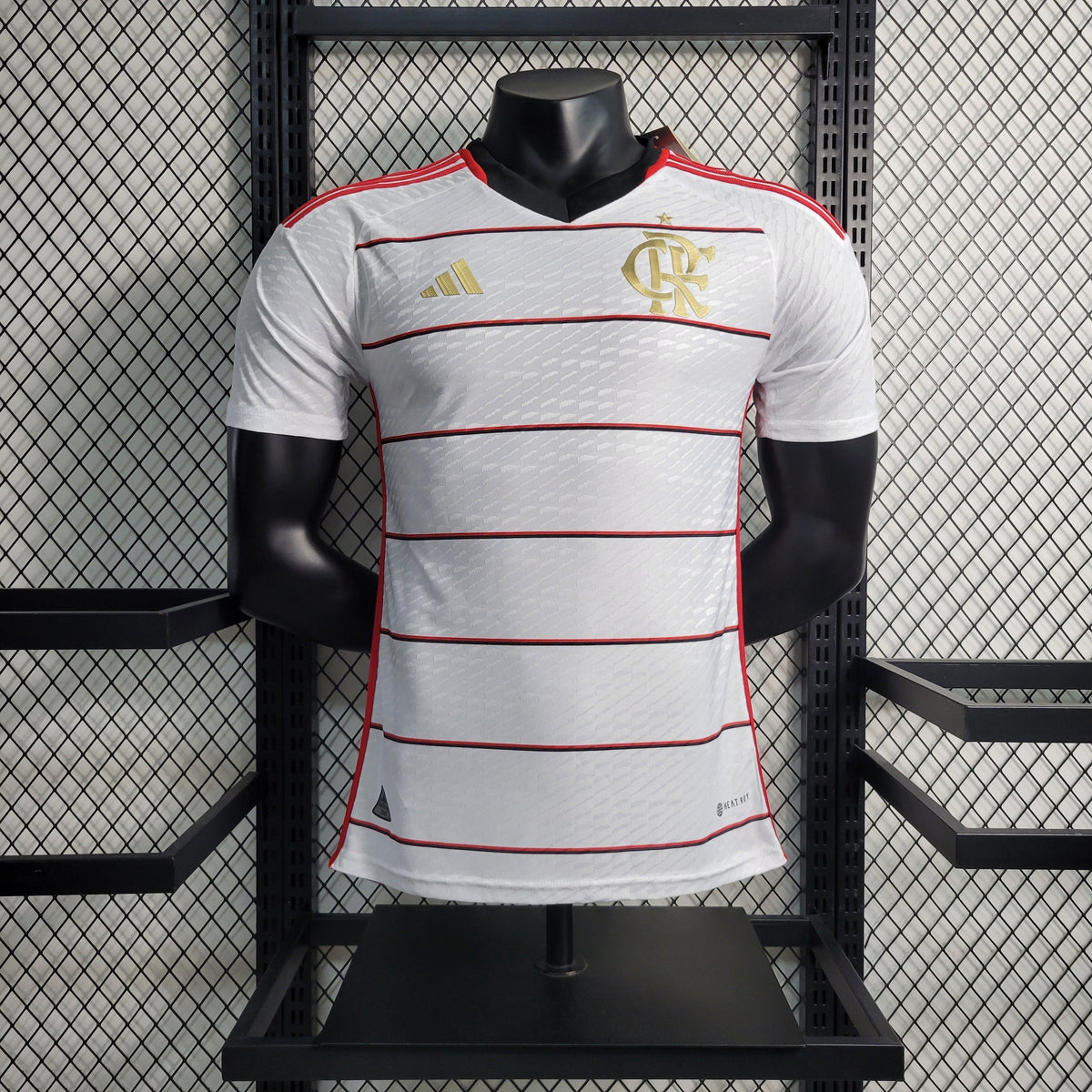 Camisa Flamengo Away 2023/24 - Adidas Jogador Masculina - Branca/Vermelha