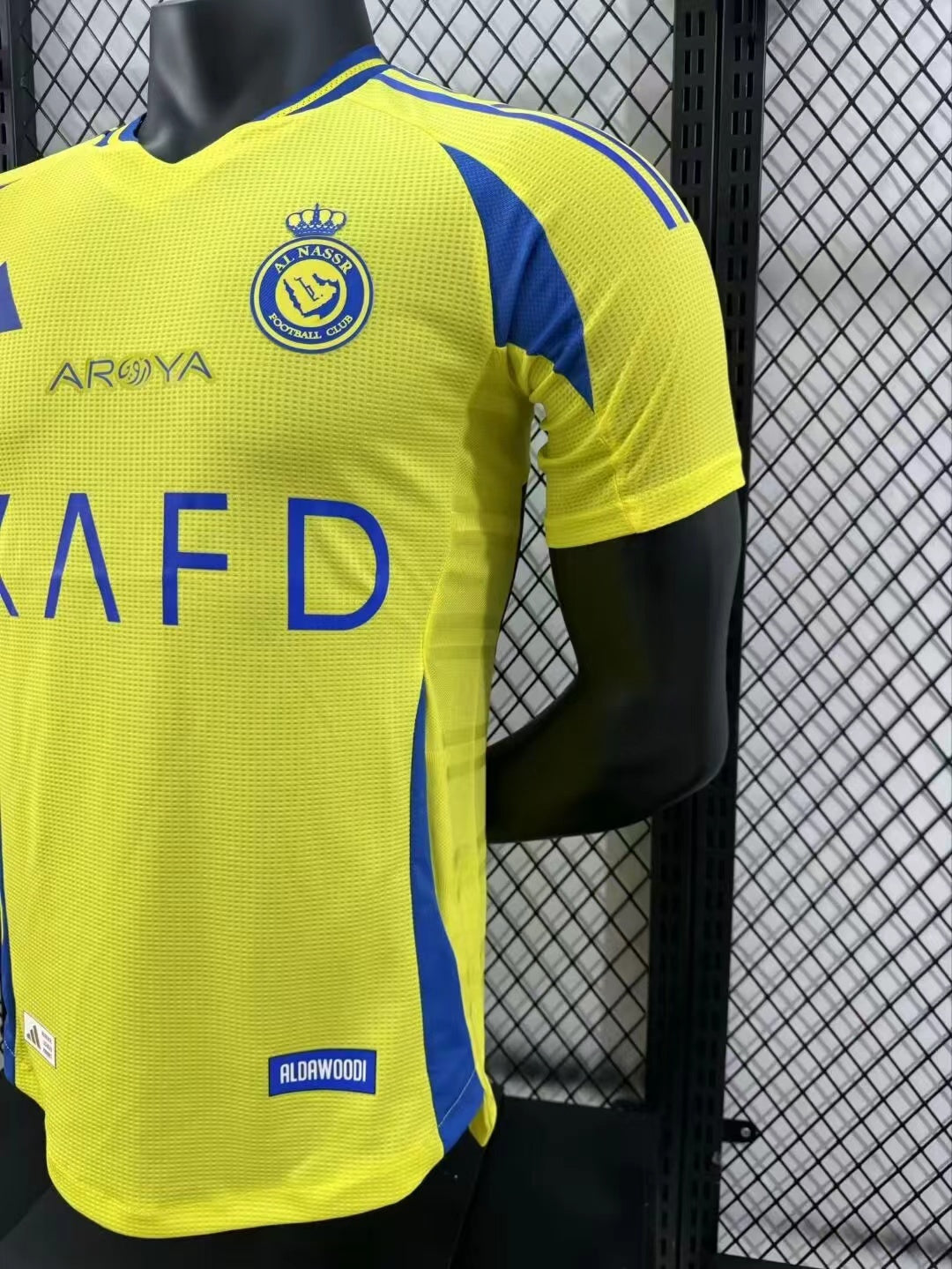 Camisa Al-Nassr Home 2024/25 - Adidas Jogador Masculina - Amarela/Azul