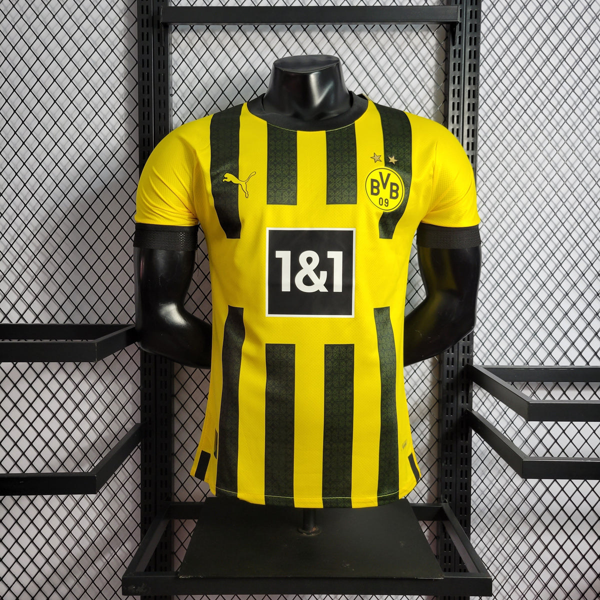 Camisa Borussia Dortmund Home 2022/23 - Puma Jogador Masculina - Amarela/Preta