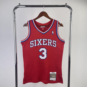 Regata NBA Retrô 76ers Mitchell & Ness 2002/2003 Allen Iverson Vermelha