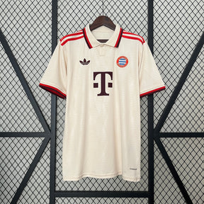 Camisa Bayern de Munique Third 2024/25 - Adidas Torcedor Masculina - Bege/Vermelha