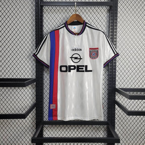 Camisa Bayern de Munique Away 1996/98 - Adidas Retrô Masculina - Branca/Vermelha