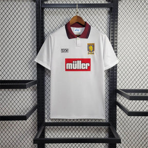 Camisa Aston Villa 1994/95 - Asics Retrô Masculina - Branca/Bordo