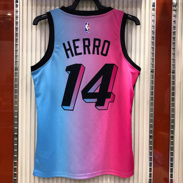 Regata NBA Miami Heat City Edition 20/21 Tyler Herro Rosa e Azul