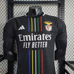 Camisa Benfica Away 2023/24 - Adidas Jogador Masculina - Preta/Colorida