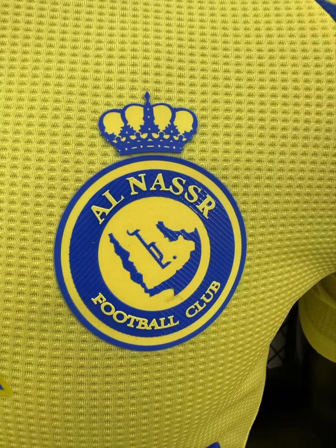 Camisa Al-Nassr Home 2024/25 - Adidas Jogador Masculina - Amarela/Azul