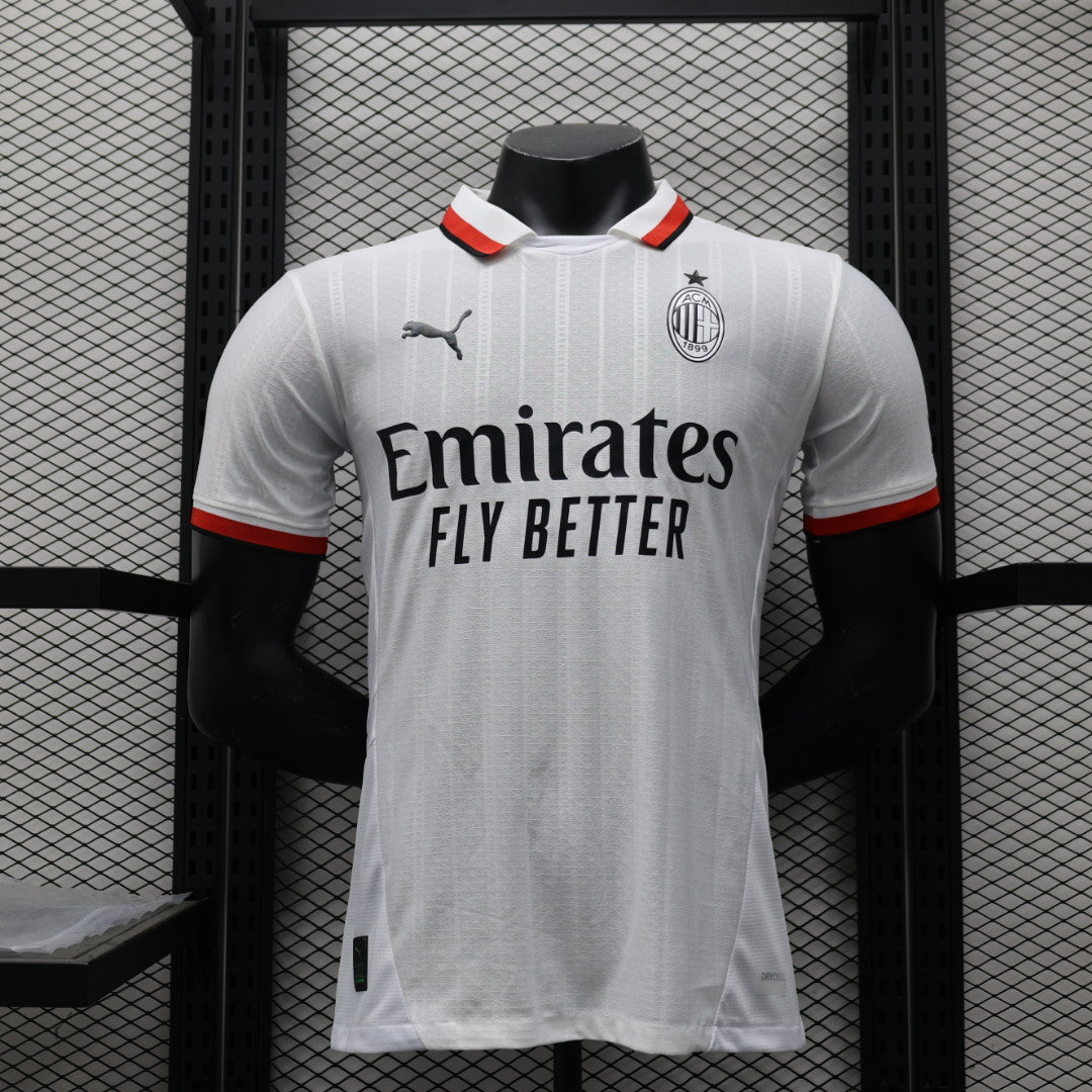 Camisa AC Milan Away 2024/25 - Puma Jogador Masculina - Branca/Preta