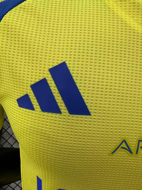 Camisa Al-Nassr Home 2024/25 - Adidas Jogador Masculina - Amarela/Azul