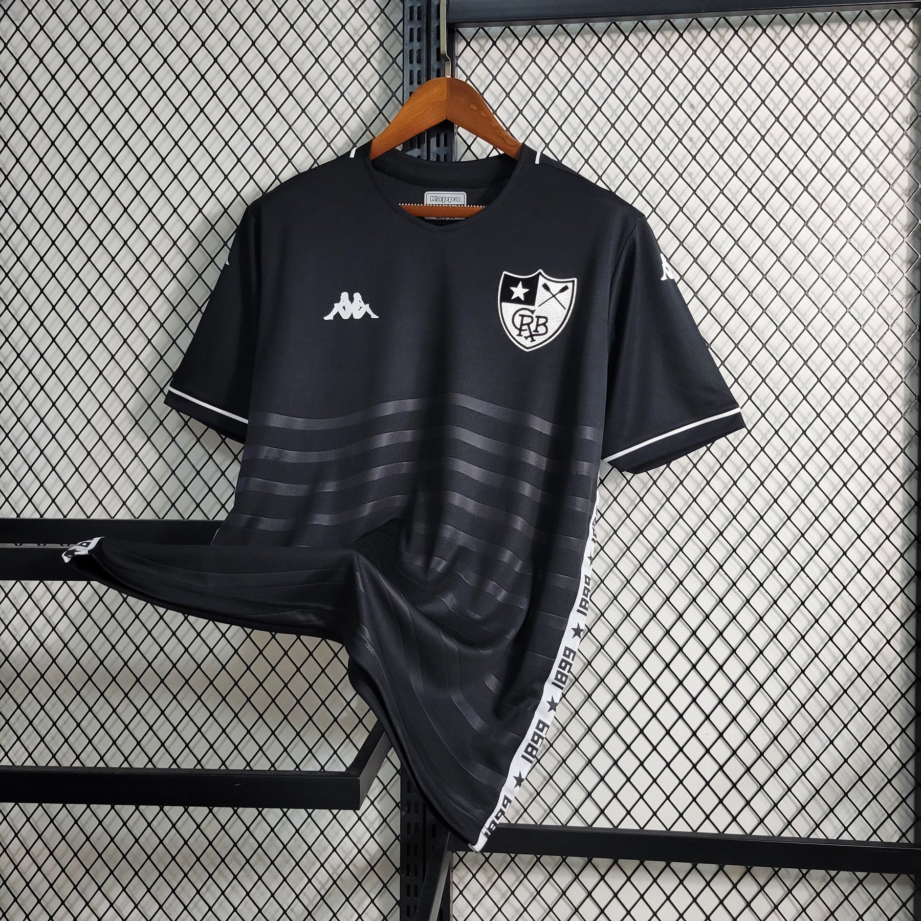 Camisa Botafogo Home 2019/20 - Kappa Torcedor Masculina - Preta/Branca