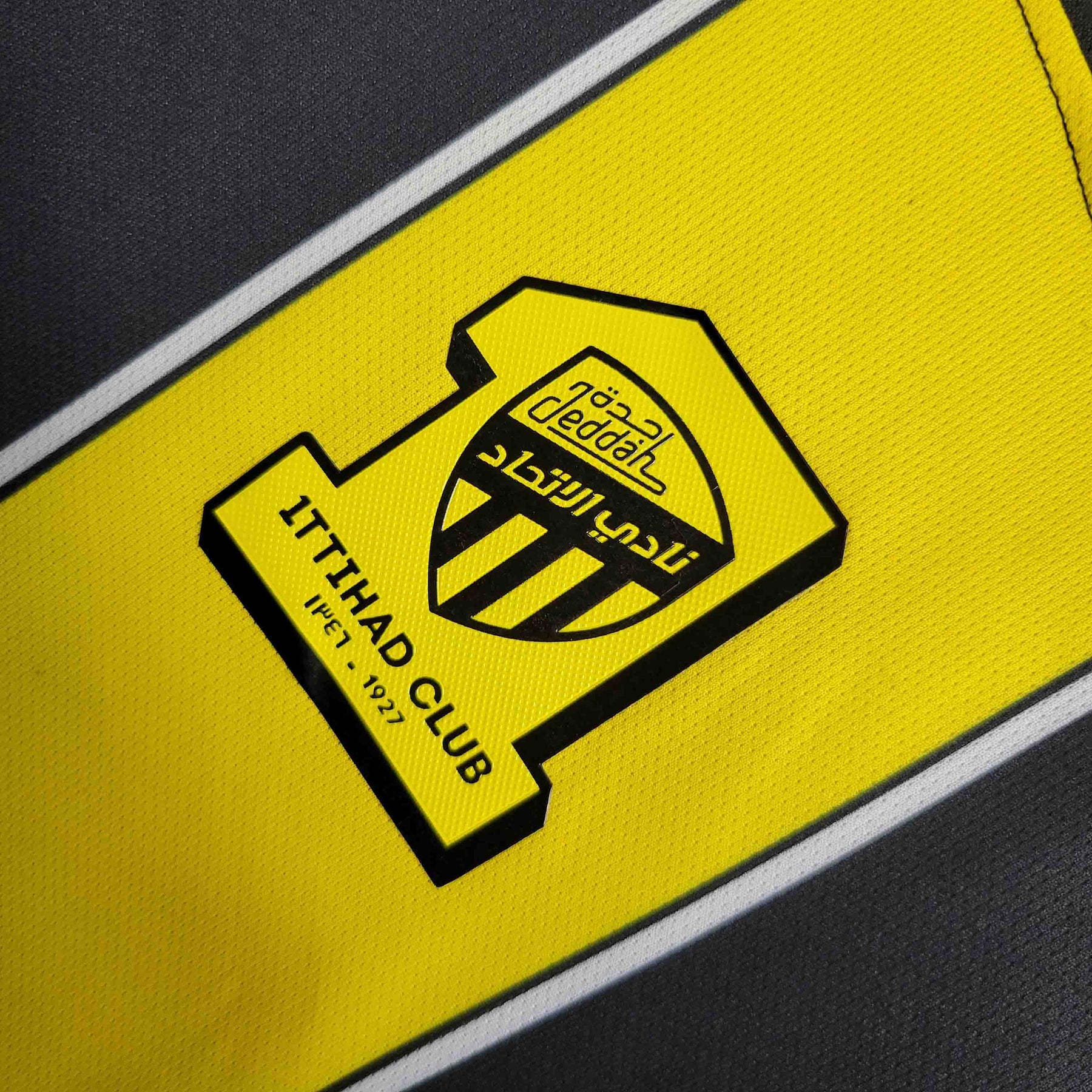 Camisa Al-Ittihad Home 2023/24 - Nike Torcedor Masculina - Amarela/Preta