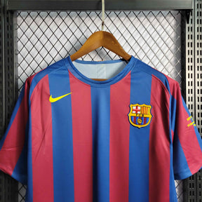 Camisa Barcelona Home 2005/06 - Nike Retrô Masculina - Vermelha/Azul