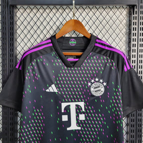 Camisa Bayern de Munique Away 2023/24 - Adidas Torcedor Masculina - Preta/Roxa