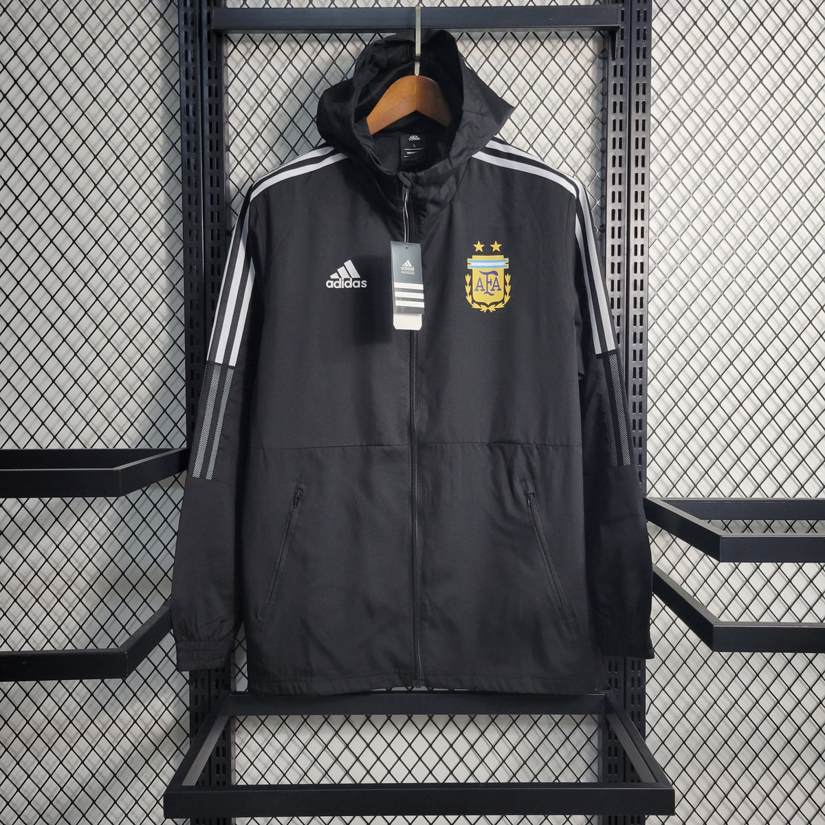 Jaqueta Corta Vento Argentina - Adidas - Preta