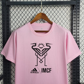 Camisa Casual Inter Miami 2023/24 - Adidas Masculina - Rosa/Preta