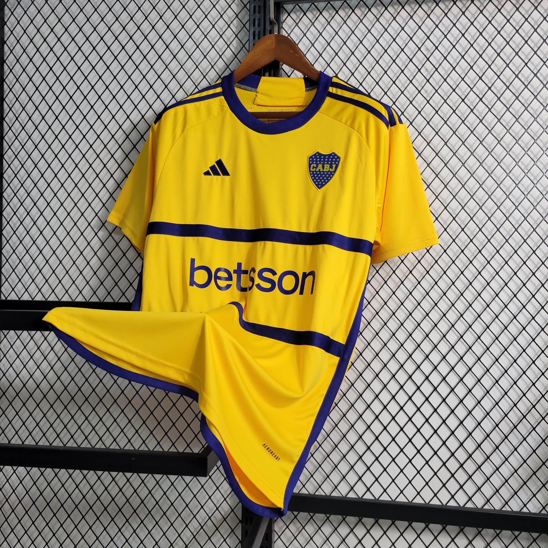 Camisa Boca Juniors Away 2023/24 - Adidas Torcedor Masculina - Amarela/Azul