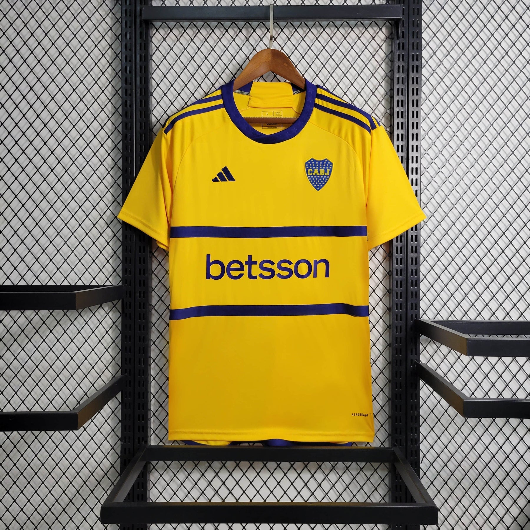 Camisa Boca Juniors Away 2023/24 - Adidas Torcedor Masculina - Amarela/Azul