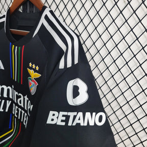 Camisa Benfica Away 2023/24 - Adidas Torcedor Masculina - Preta/Branca