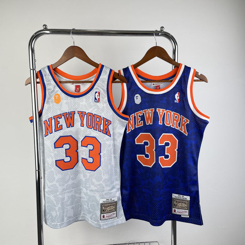 Regata NBA BAPE x New York Knicks Mitchell & Ness Azul