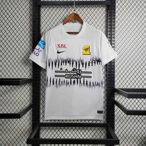 Camisa Al-Ittihad Away 2023/24 - Nike Torcedor Masculina - Branca/Preta