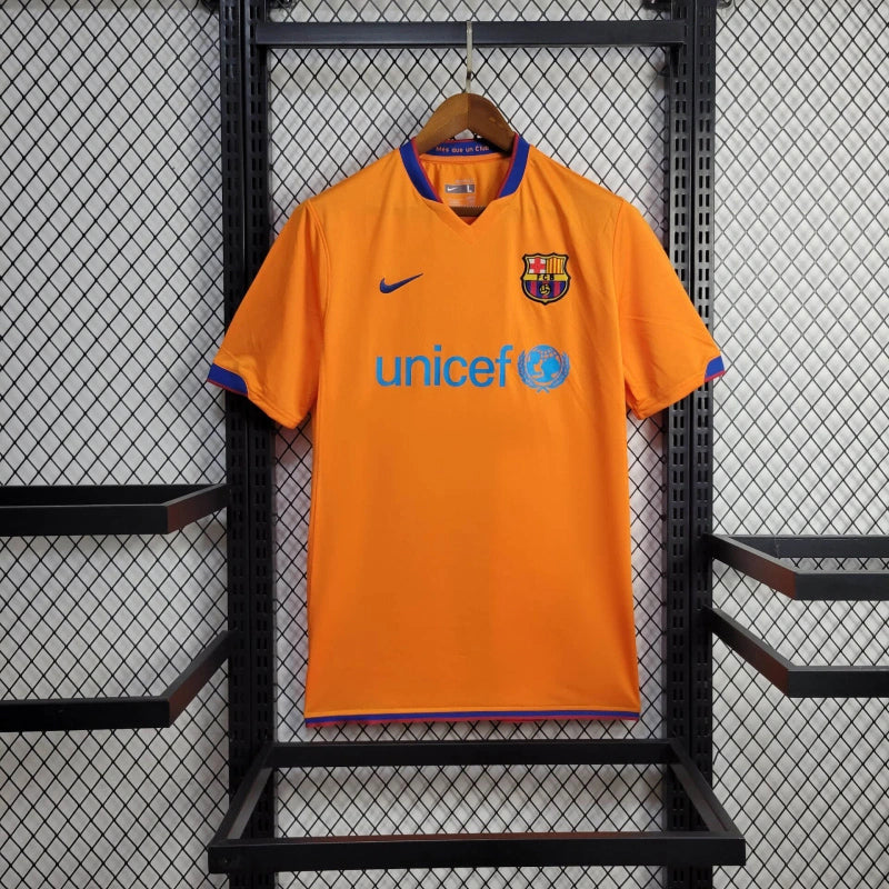 Camisa Barcelona Away 2006/07 - Nike Retrô Masculina - Laranja/Azul