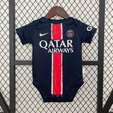 Body Infantil PSG Home 2024/25 - Nike Torcedor - Azul/Vermelha