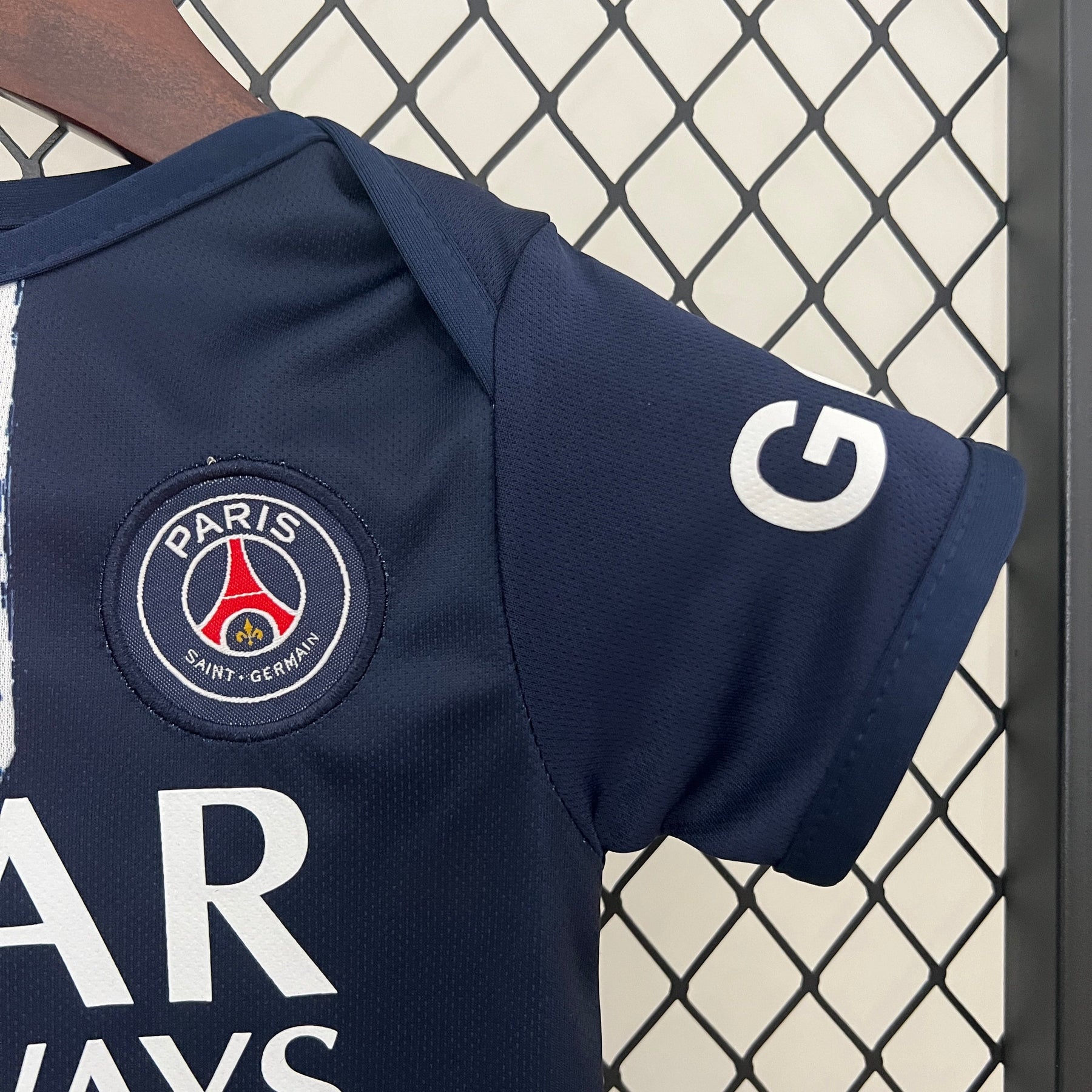 Body Infantil PSG Home 2024/25 - Nike Torcedor - Azul/Vermelha