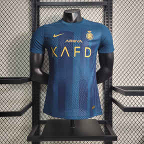 Camisa Al-Nassr Away 2023/24 - Nike Jogador Masculina - Azul/Amarela