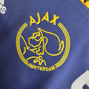 Camisa Ajax Away 2000/01 - Adidas Retrô Masculina - Azul/Amarela