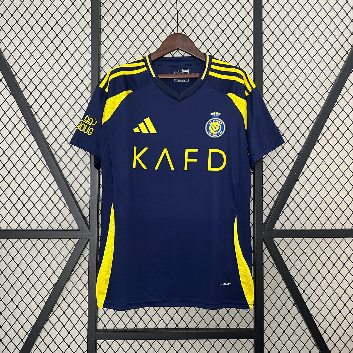 Camisa Al-Nassr Away 2024/25 - Adidas Torcedor Masculina - Azul/Amarela