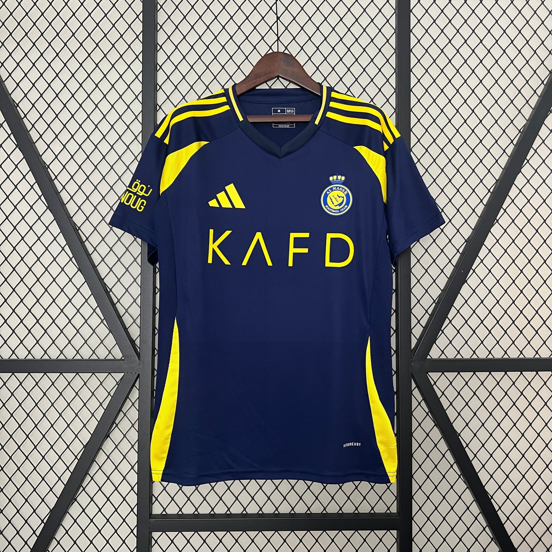 Camisa Al-Nassr Away 2024/25 - Adidas Torcedor Masculina - Azul/Amarela