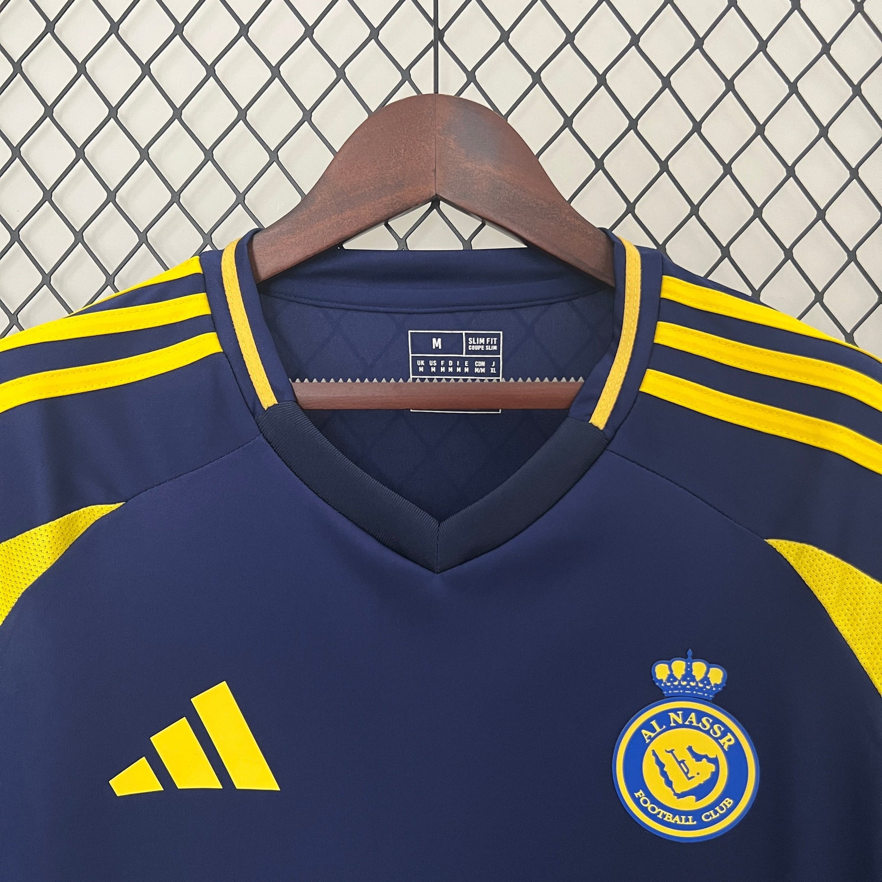 Camisa Al-Nassr Away 2024/25 - Adidas Torcedor Masculina - Azul/Amarela