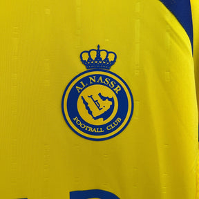 Camisa Al-Nassr Home 2024/25 - Adidas Torcedor Masculina - Amarela/Azul