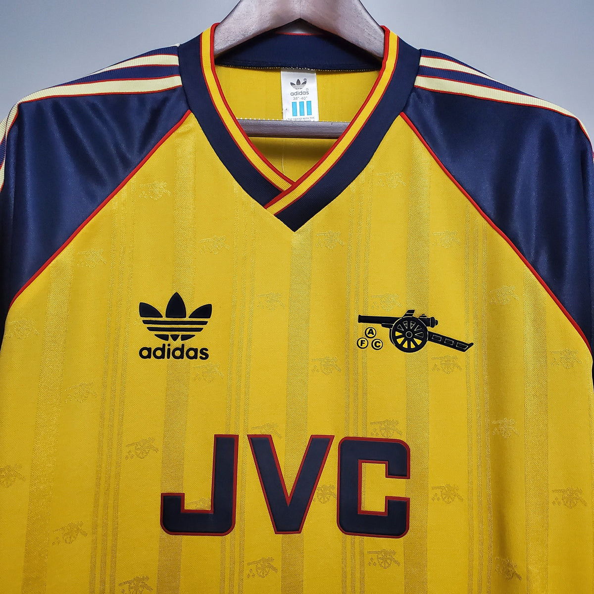 Camisa Arsenal Away 1988/89 - Adidas Retrô Masculina - Amarela/Azul