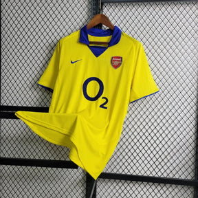 Camisa Arsenal Away 2003/05 - Nike Retrô Masculina - Amarela/Azul