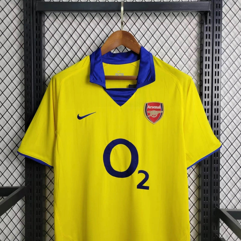 Camisa Arsenal Away 2003/05 - Nike Retrô Masculina - Amarela/Azul