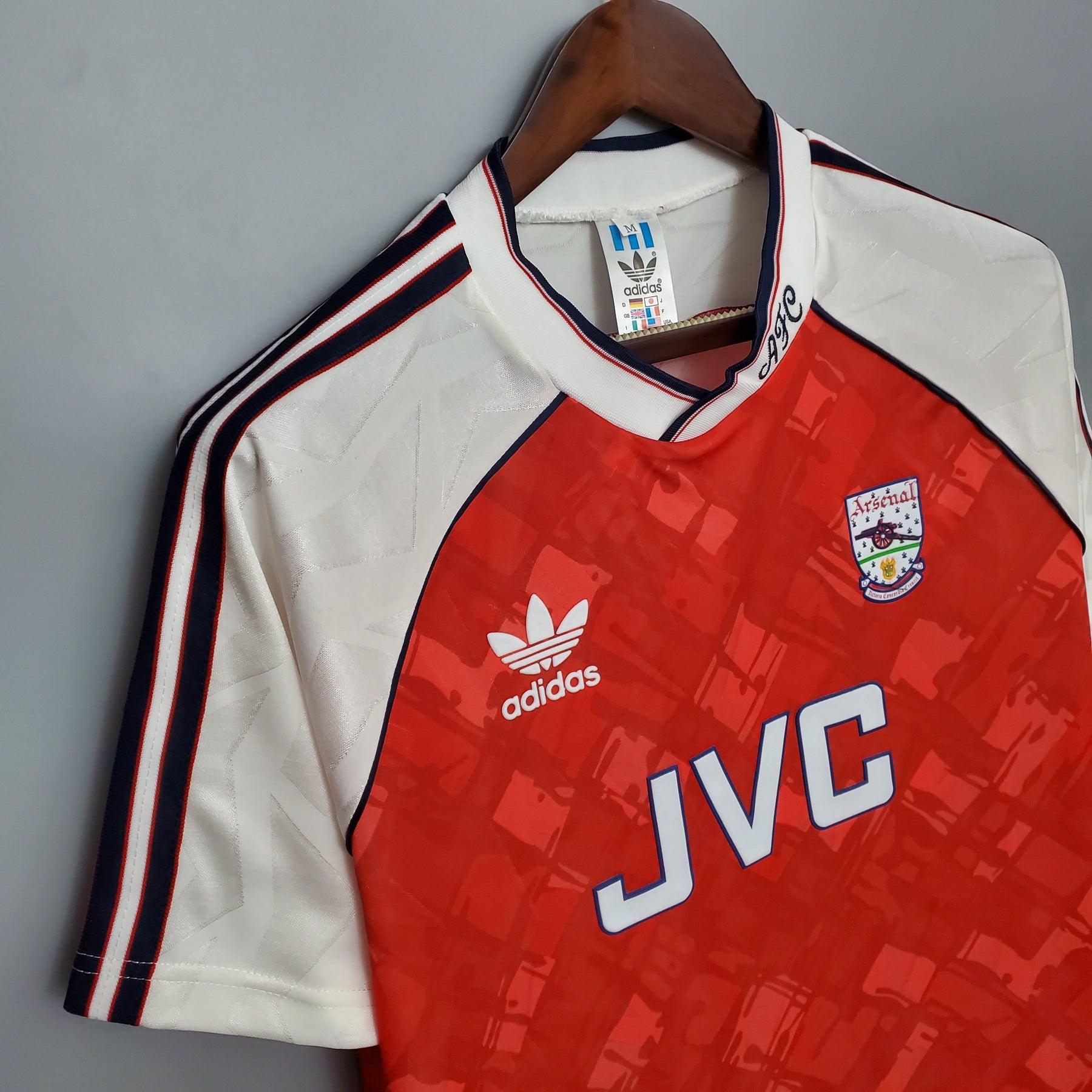 Camisa Arsenal Home 1990/92 - Adidas Retrô Masculina - Vermelha/Branca