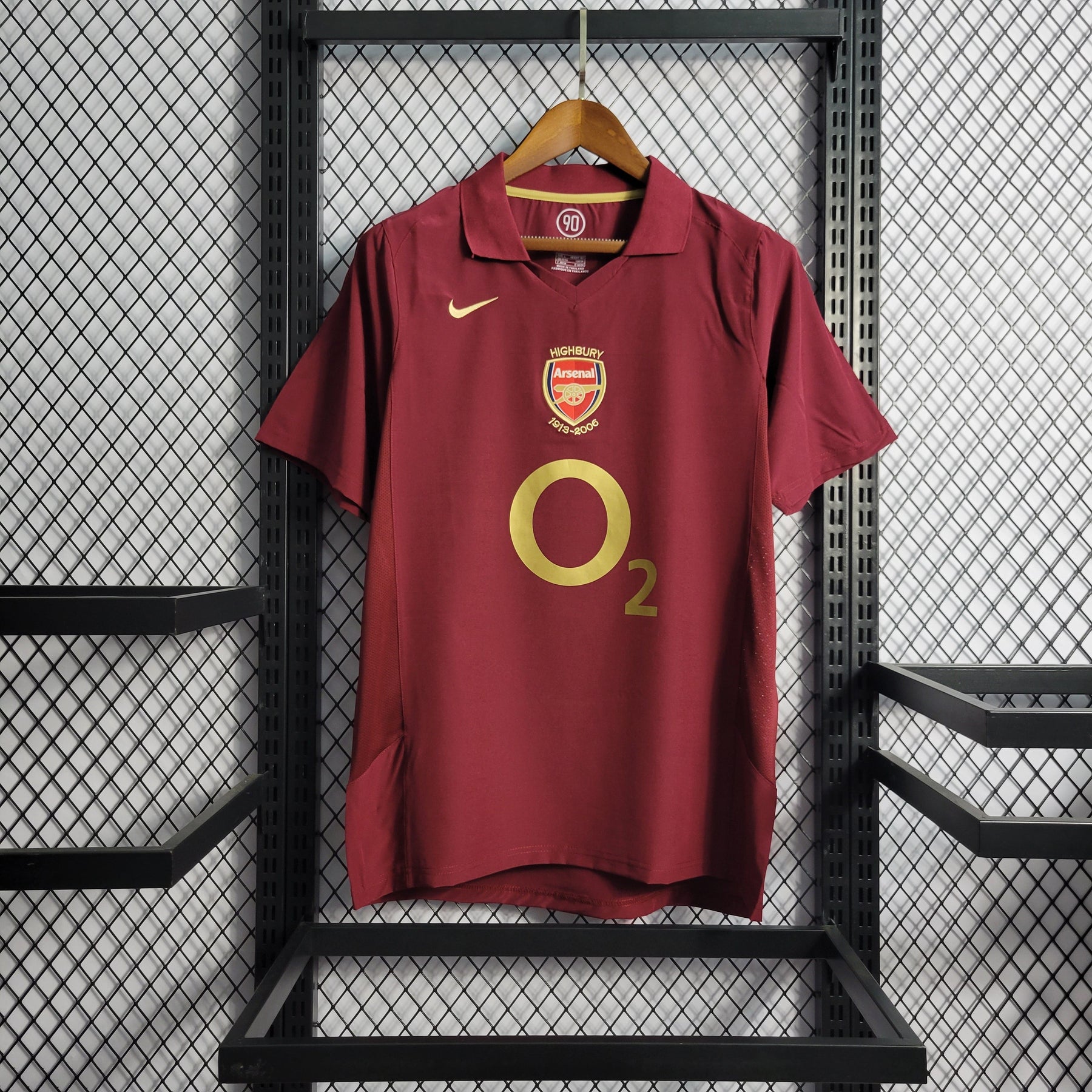 Camisa Arsenal Home 2005/06 - Nike Retrô Masculina - Bordo/Dourada