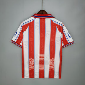 Camisa Atlético de Madrid Home 1996/97 - Puma Retrô Masculina - Vermelha/Branca