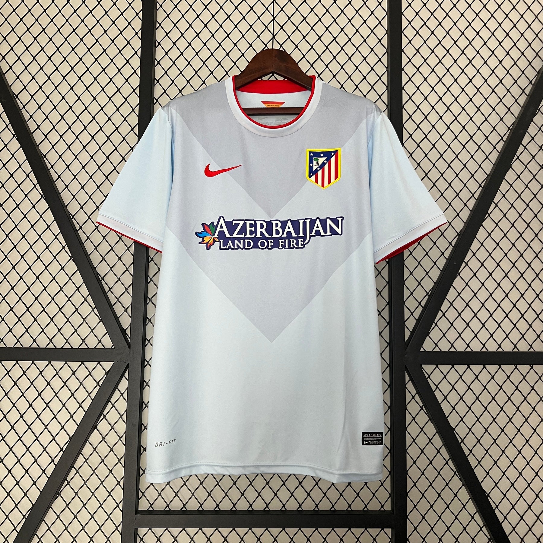 Camisa Atlético de Madrid Home 2013/14 - Nike Retrô Masculina - Cinza