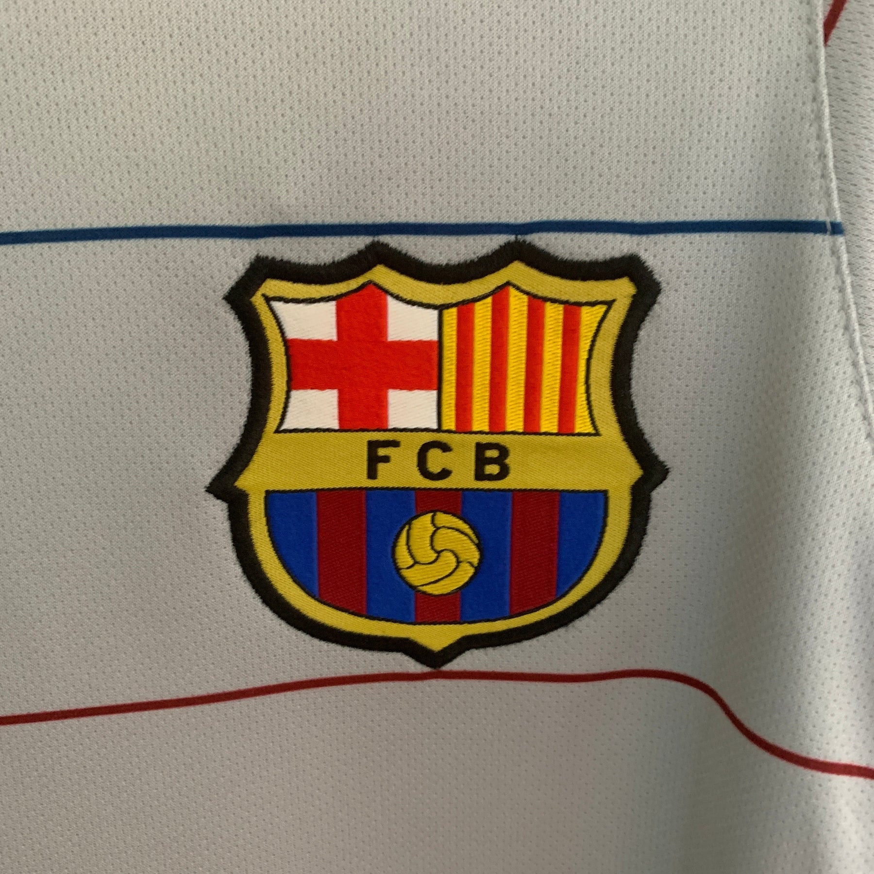 Camisa Barcelona Away 2003/04 - Nike Retrô Masculina - Cinza