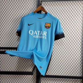 Camisa Barcelona Away 2015/16 - Nike Retrô Masculina - Azul/Preta