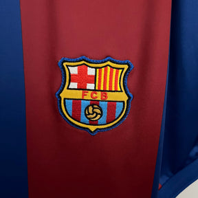 Camisa Barcelona Home 1980/82 - Retrô Masculina - Vermelha/Azul