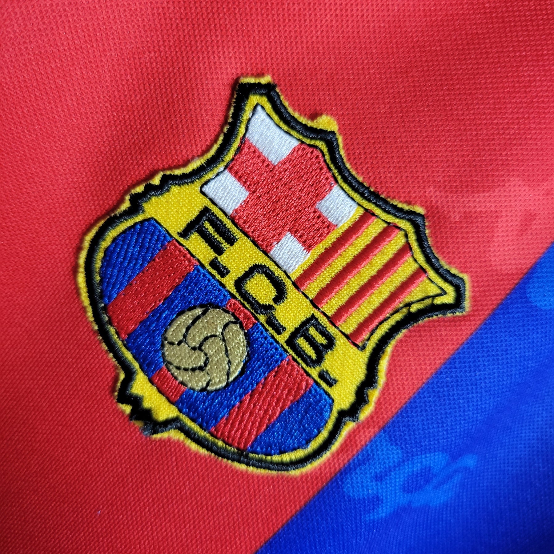 Camisa Barcelona Home 1992/95 - Kappa Retrô Masculina - Vermelha/Azul