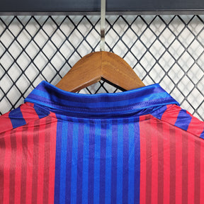 Camisa Barcelona Home 1992 - Meyba Retrô Masculina - Vermelha/Azul